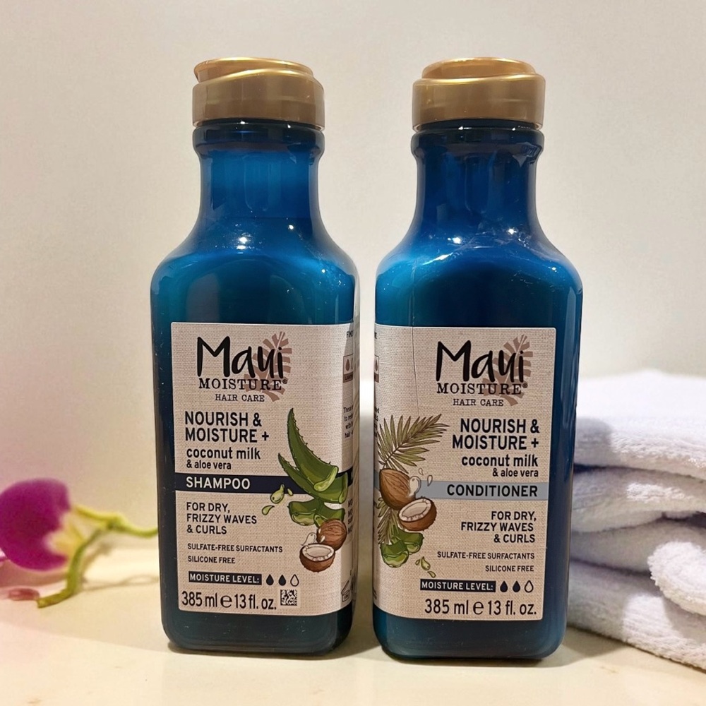 Maui Moisture Hair Care Nourish Shampoo & Conditioner Set Coconut Milk Aloe Vera